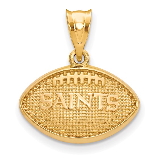 Sterling Silver Gold-plated New Orleans Saints Football Pendant Sterling Silver Gold-plated New Orleans Saints Football Pendant
